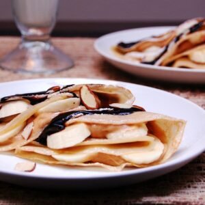 Chocolate banana crepes